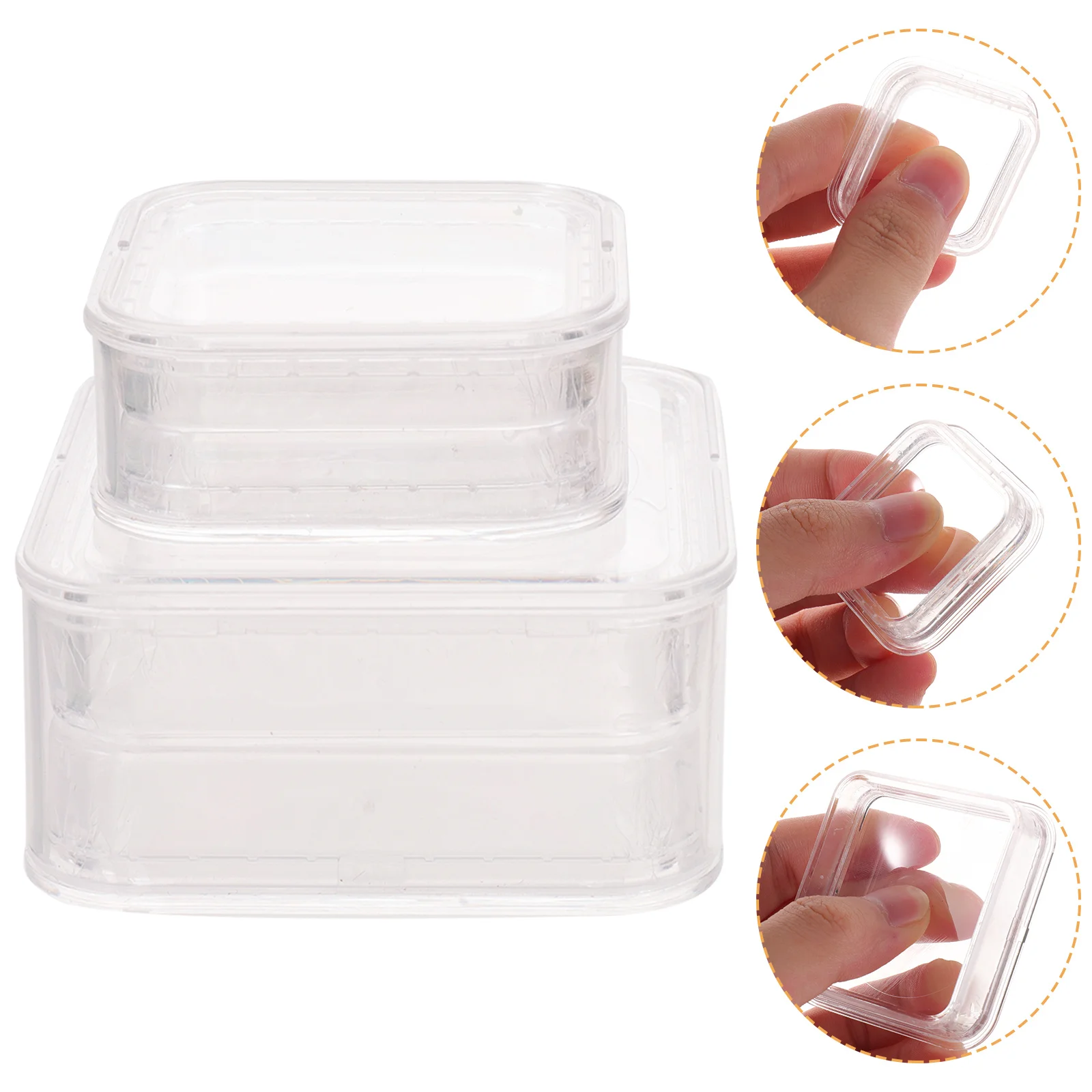 

2Pcs Elastic Film Jewelry Organizer Boxes Compact Lightweight Jewelry Storage Cases for Travel Holding Earrings Necklaces
