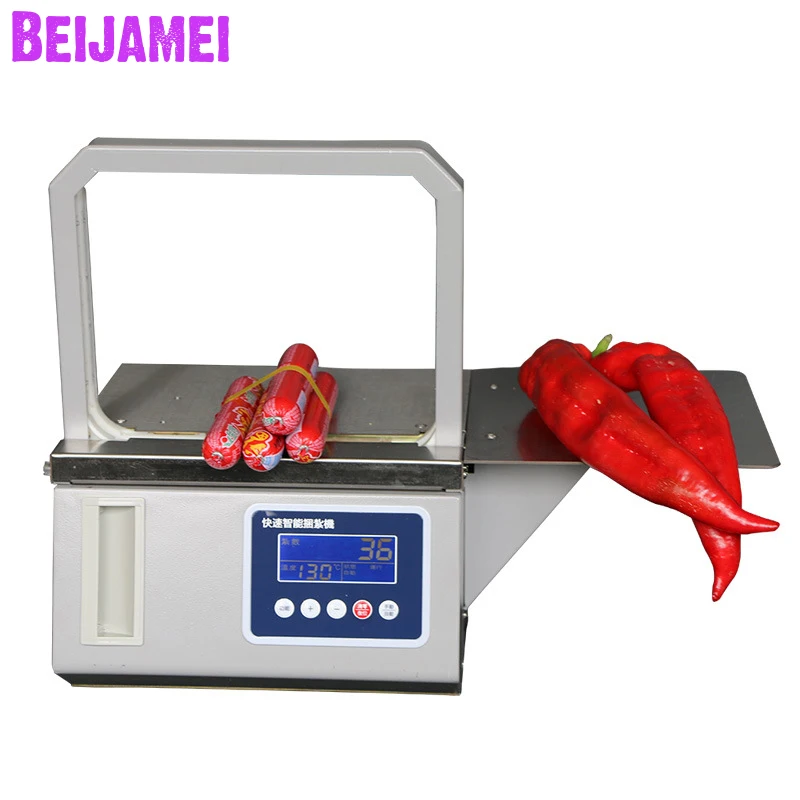 

BEIJAMEI Commercial Bundling Opp Strapper Machine Hot-Melt Supermarket Vegetables Food Binding Strapping Machines