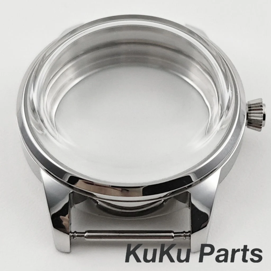 S Crown NH35 33MM/40MM Cocktails Stainless Steel Watch Case Fit NH35 NH36 NH38 Movement Arch Glass Transparent Backcover Case