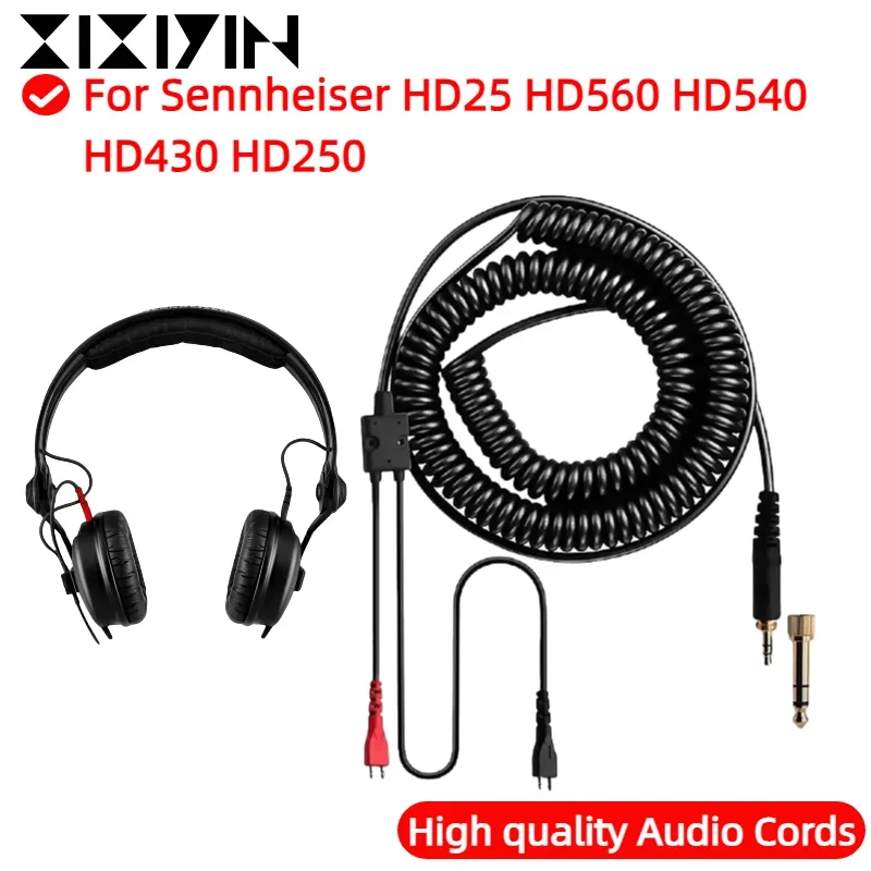 XIXIYIN Replacement Spring Relief Coiled Headphone Cables for Sennheiser HD25 HD25-1 HD25-1 II HD25-C HD25-13 HD 25 Cable Cords