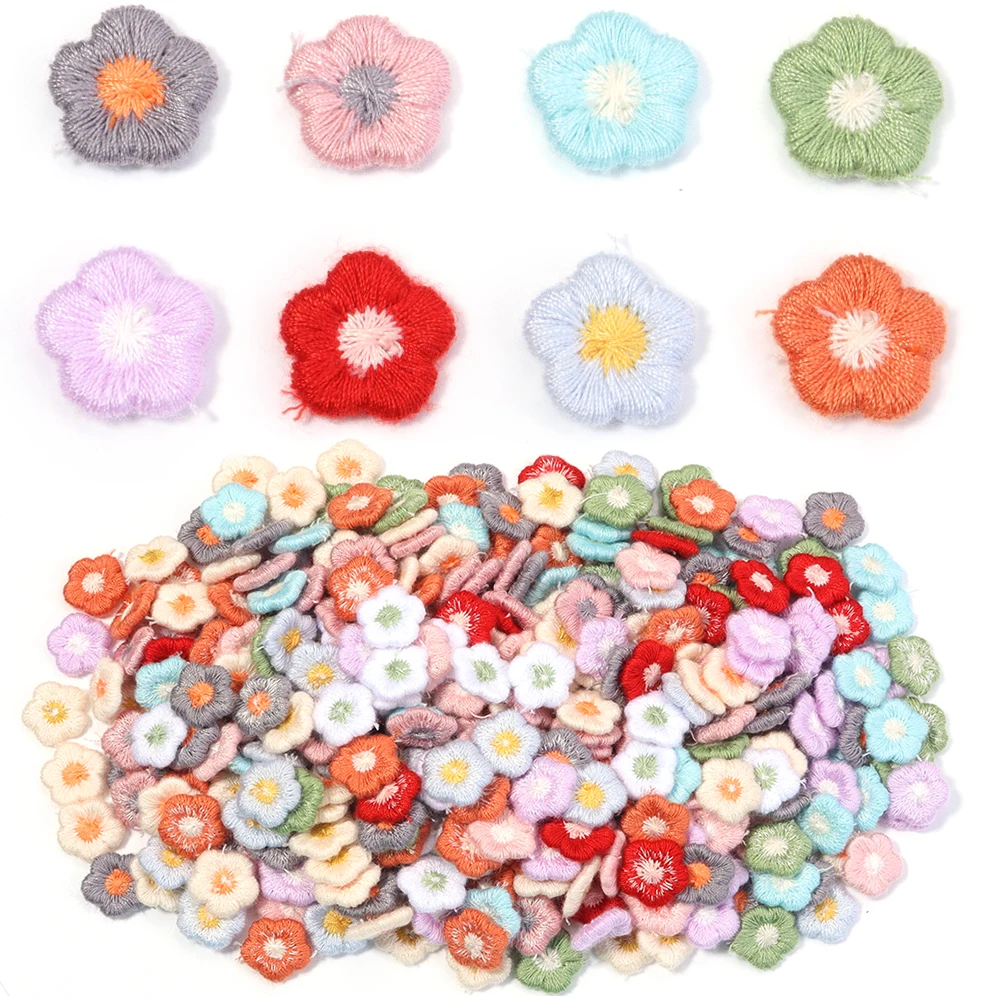 50 ピース/ロットミニ梅の花の花刺繍パッチ服生地アップリケ - Embroidery Flower Pattern のレビューと価格