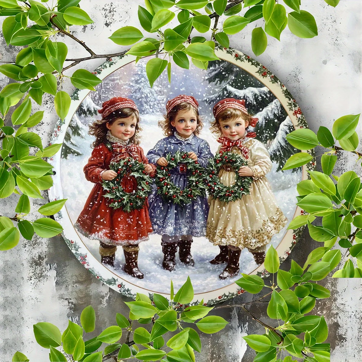 لافتة معدنية لمشهد عيد الميلاد الشتوي فيكتوريا، لوحة فنية جدارية عتيقة للعطلات، مناسبة لغرفة النوم وغرفة المعيشة والمدفأة والعطلات