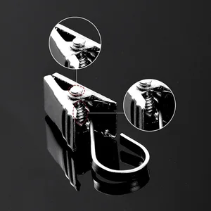 مشابك ستارة من الفولاذ المقاوم للصدأ مع خطاف ، قوي ودائم ، اكسسوارات ديكور المنزل ، 20 قطعة أفضل 10 مقبض ستارة مبيعا - رقم 4