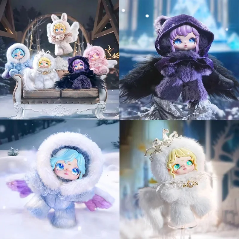 

Dumia Snow Trace Secret Language Vinyl Blind Box Doll Mobile Angel Girl Skeleton Collectible Trendy Toy for Birthday Gifts