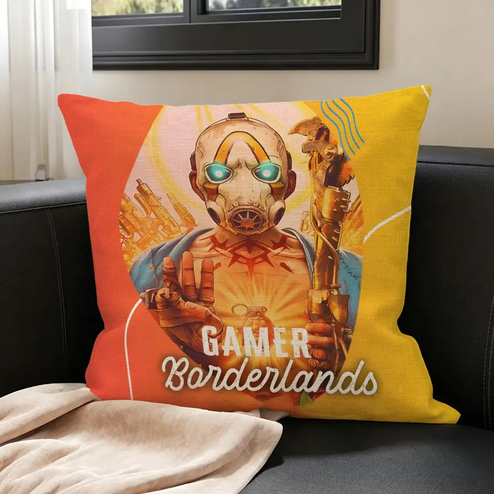Game Borderlands 3 Cushion Cover Natural Linen Pillowcase Set, All-in-One Decor for Sofa, Bedroom & Chair