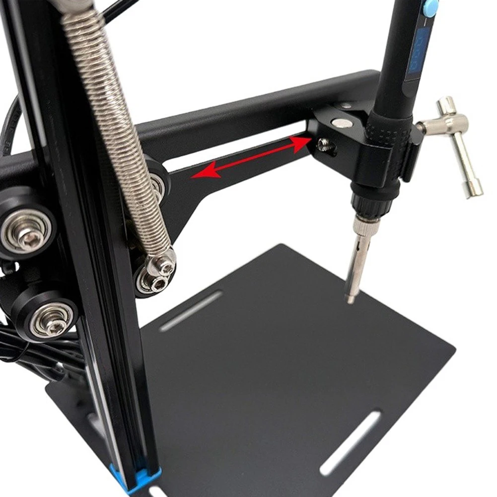Heat Press Machine for 3D Printed Components with Adjustable Column Base Slot and Sliding Crossbeam Left Right Movement