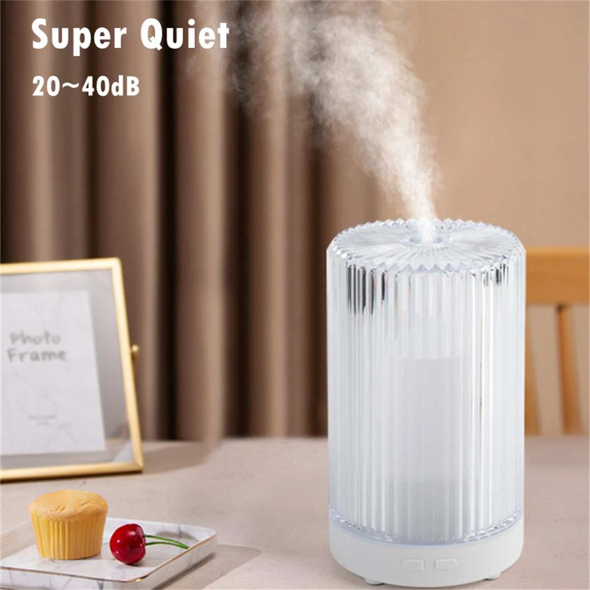 1pc Air Humidifier, 200ML Ultrasonic Crystal Aromatherapy Machine Office Desktop Humidifier Air Purifier Essential Oil Diffuser