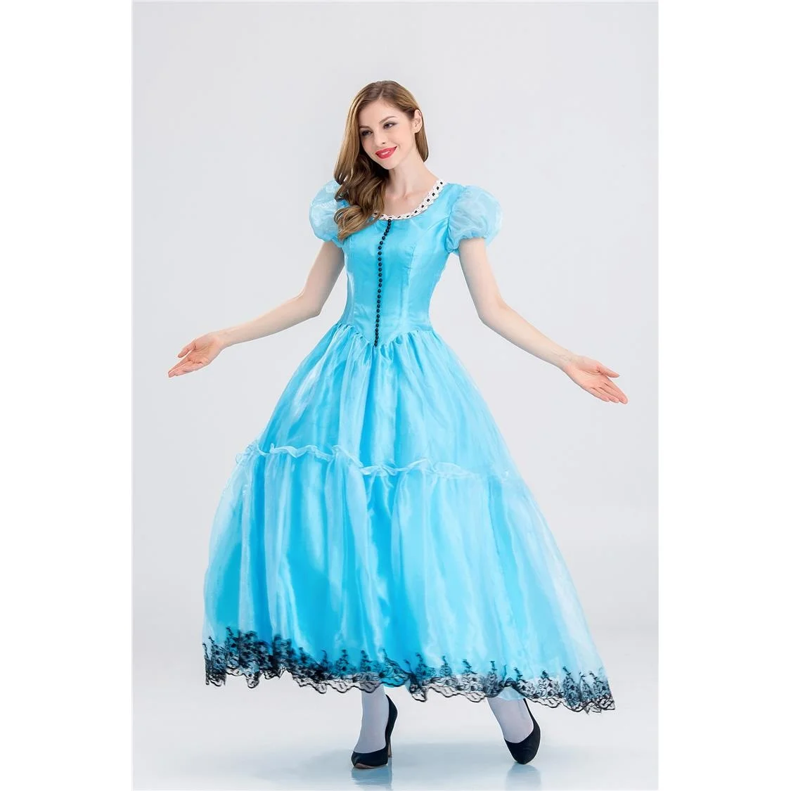 

Костюм Алисы в Стране чудес на Хэллоуин, наряд принцессы-горничной для взрослых, элегантное платье принцессы, идеально подходит для вечеринок и мероприятий