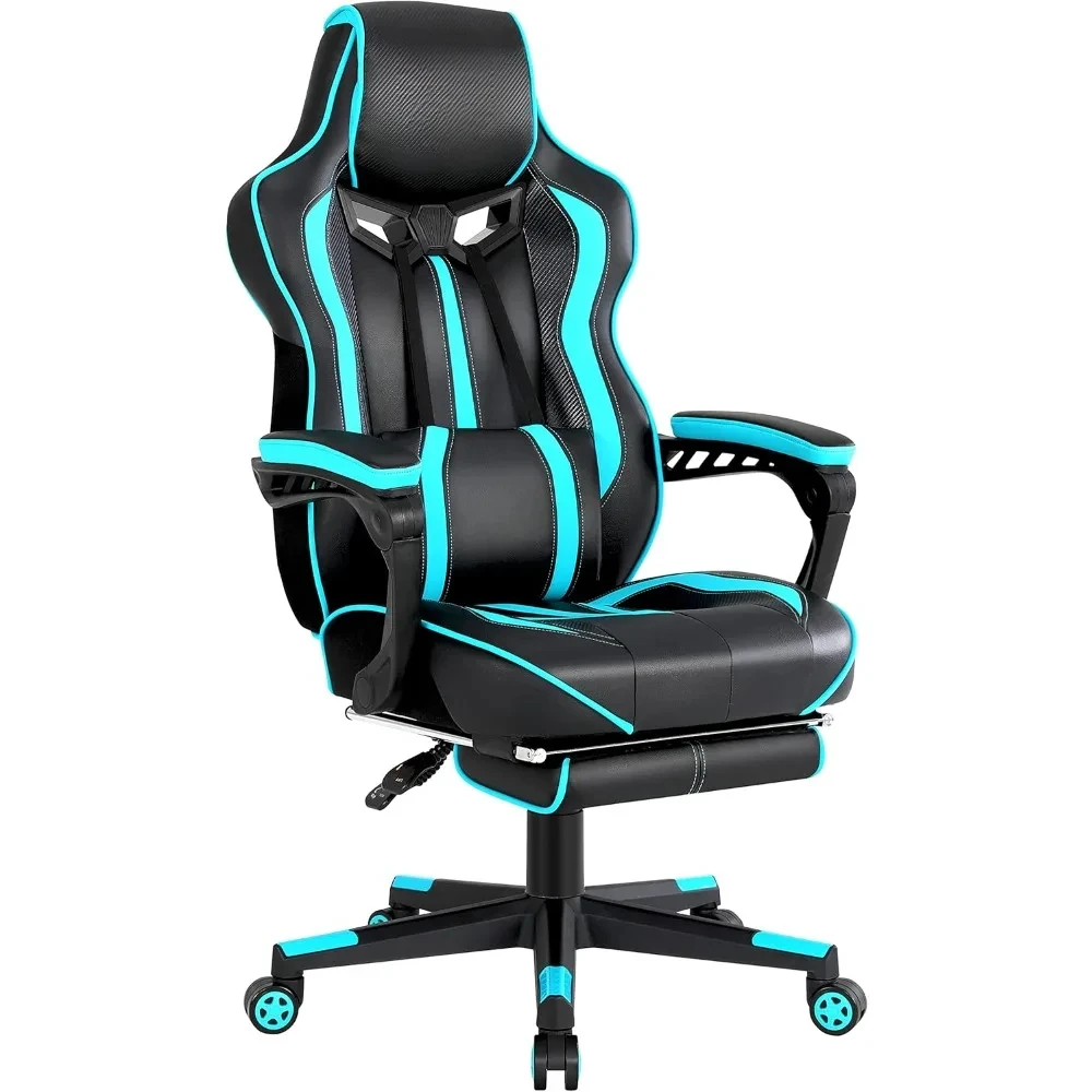 Game Chair, with Footrest Reclining,Lumbar Pillow Ergonomic Computer Gamer Chair for Heavy People Gamer Chair, Gaming Chairs