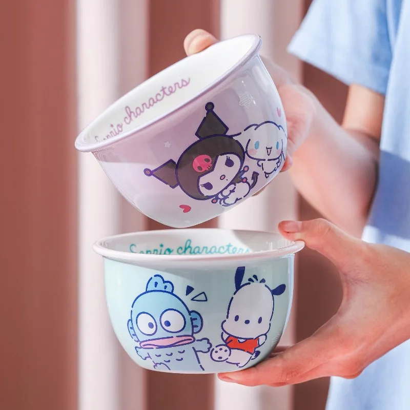 New Cute Sanrio Hello Kitty 2025 New Ceramic Rice Bowl for Home Use Cute Tableware Dishware Kitchen Accessory Gift Idea Adult view 6