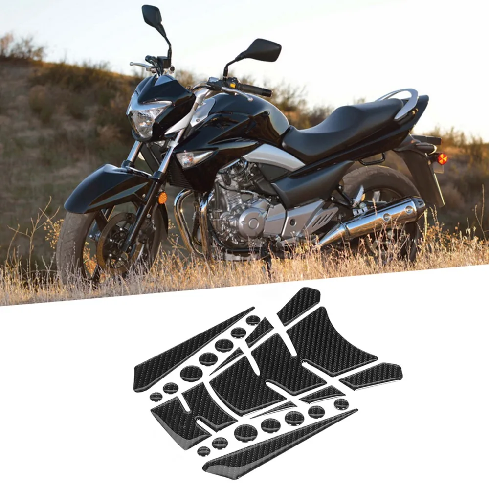 Carbon Fiber 5D Motorcycle Fuel Tank Pad Protector Sticker Fit for Suzuki GW250