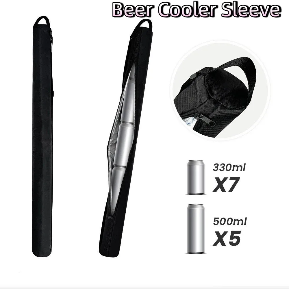 

Oxford Cloth Golf Beer Cooler Sleeve Leak-proof Insulated Design 7 Can Insulated Cooler Sleeve Waterproof Lightweight