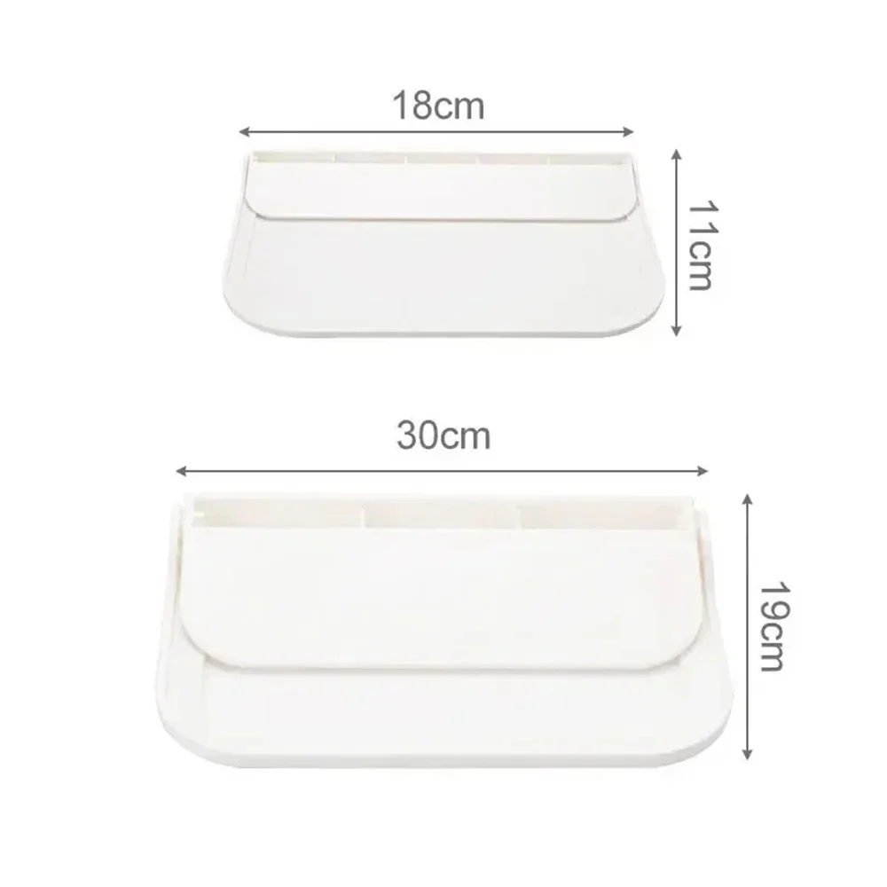 1Pc Foldableable Wall Non-Porous Wall-Mounted Plastic Floating Rack Home Bathroom Toilet Towel Clothing Storage Rack Folda image 6