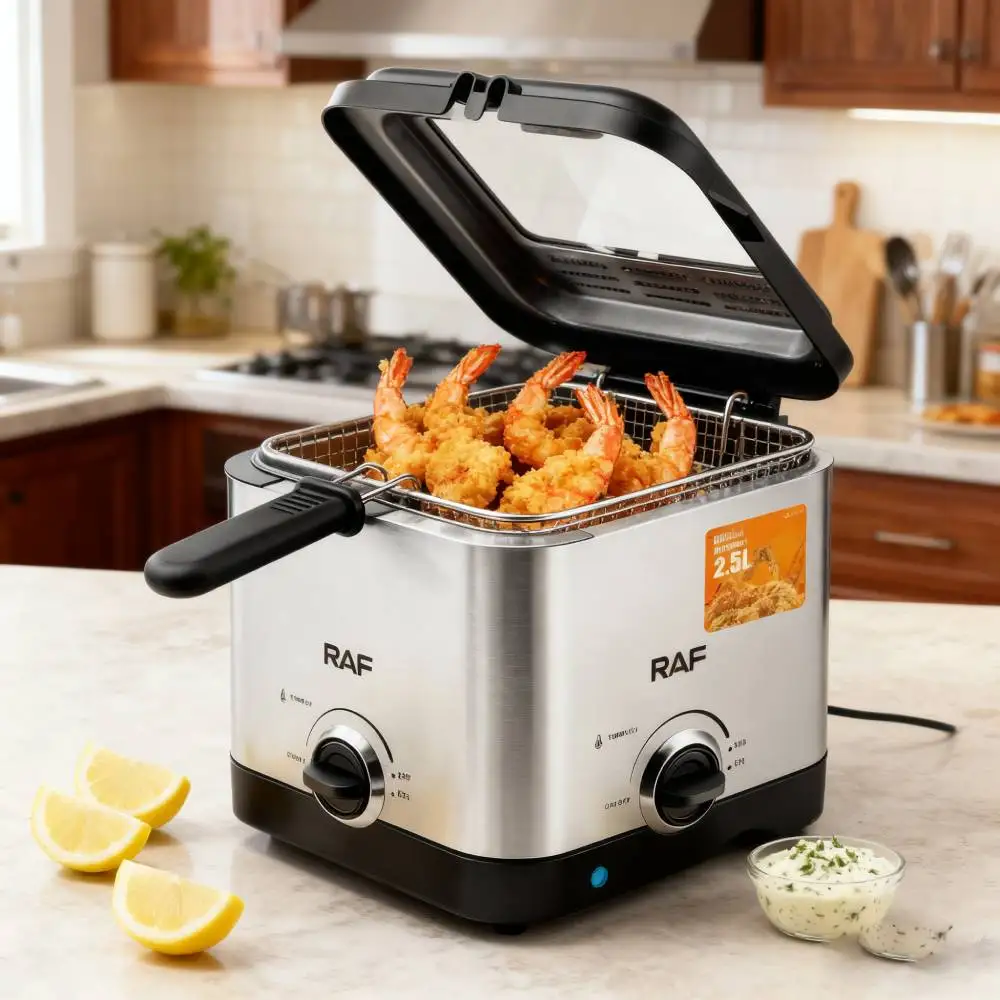 

High Power Electric Deep Fryer - Large Capacity Automatic Intelligent Multi-Functional Frying Machine for Home Use