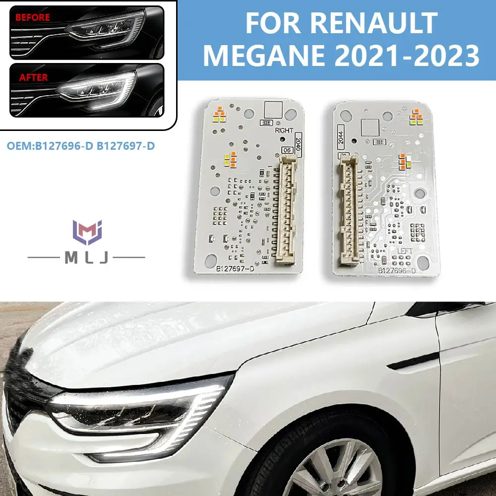

Car Accessories For Renault Megane B127696-D B127697-D 2021 2022 2023 LED Angel Eye Chip DRL Light Source Ballast Module Unit