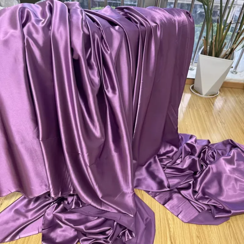 Smooth Soft Satin Lining Fabric Fuchsia Burgundy Deep Red Caramel Wedding Decoration Backdrop Draping DIY Sew Couture Material