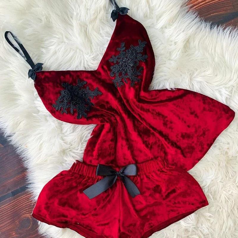 Ladies Sleepwear 2 Pieces Set Women'S Pajama Like Silk Robe Sexy Underwear Nightdress Sexy Nightwear Women  Sexy Sleepwear