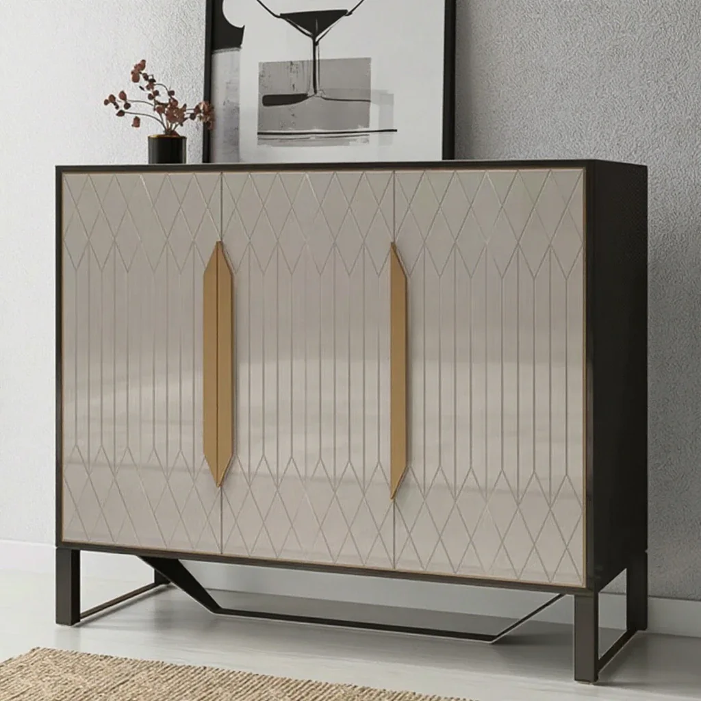 Modern storage large capacity shoe cabinet solid wood shoe cabinet