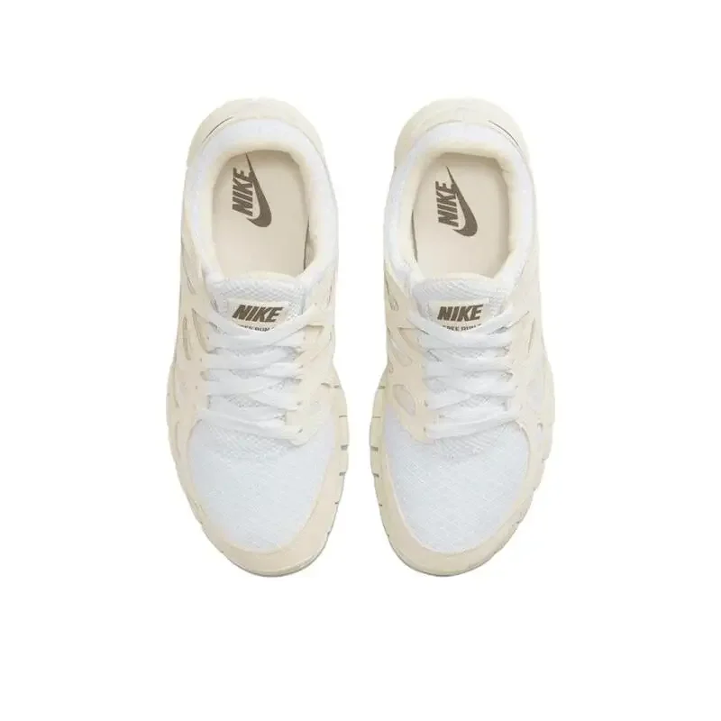 ナイキ フリー ラン 2 レディース ホワイト カジュアル クッション性 リバウンド 滑り止めと耐摩耗性 軽量 通気性 スポーツ シューズ
