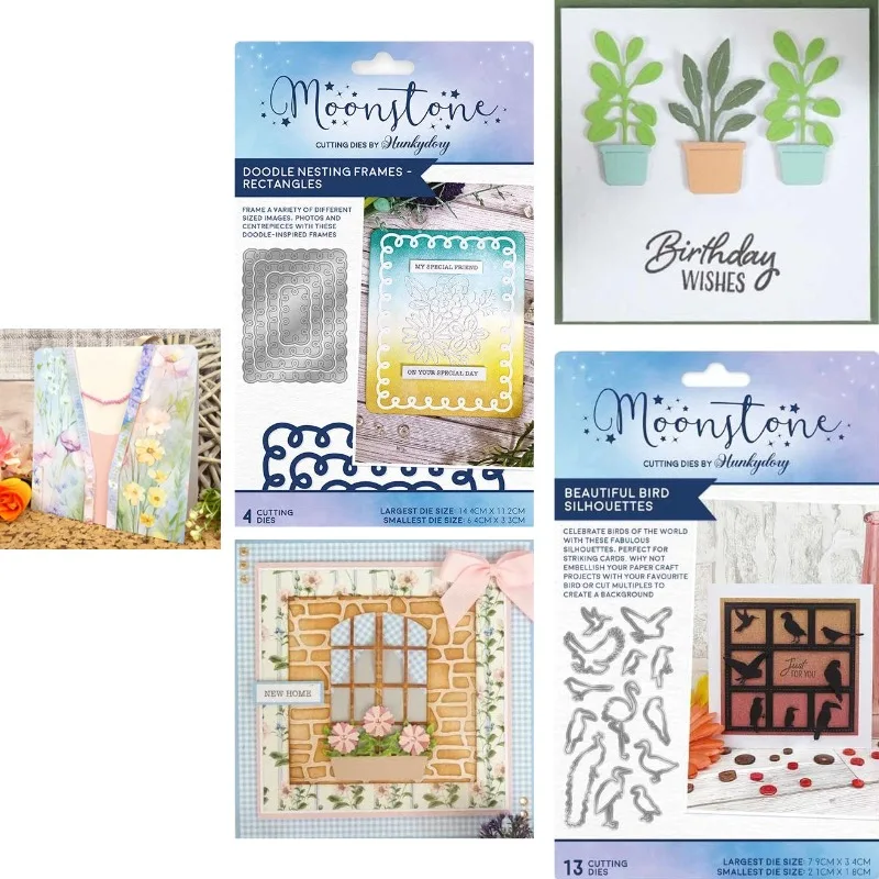 Doodle Nesting Frames Doodle Flower Cutting Die Scrapbook Diary Decoration Stencil Embossing Template DIY Greeting Card Handmade