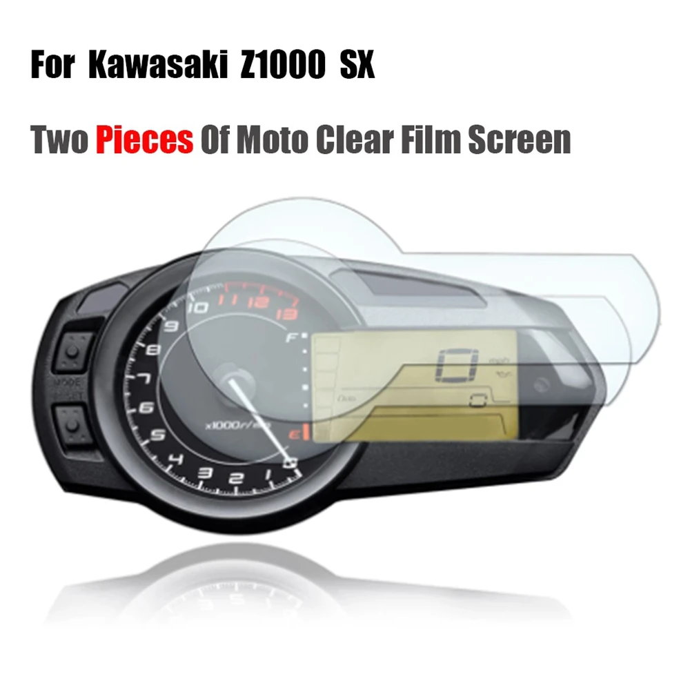 Motorcycle Transparent Crystal TPU Cluster Scratch Film Speedometer Screen Protector For Kawasaki Z1000 SX 2013-2016