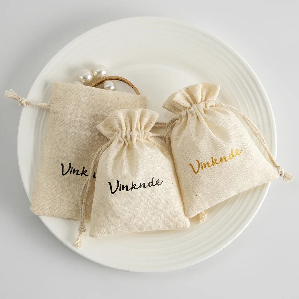綿の巾着袋,天然モスリンキャンバスバッグ,お茶,スパイス,石鹸,ジュエリー,結婚披露宴の記念品,カスタムロゴ,50個