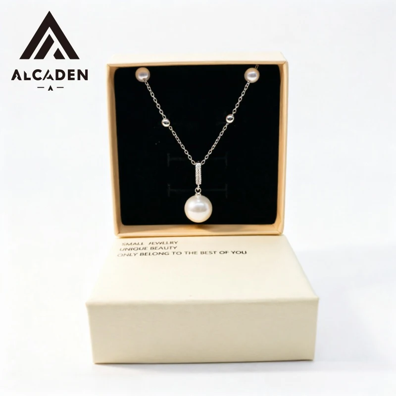 

Women's Dainty Silver Beaded Chain Necklace Big Round White Pearl Pendant Minimalist French Style Neck Jewelry Anniversary Gift