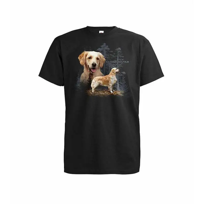 

Scottish Dog Breed Golden Retriever Printed T-Shirt 100% Cotton O-Neck Summer Short Sleeve Casual Mens T-shirt Size S-3XL
