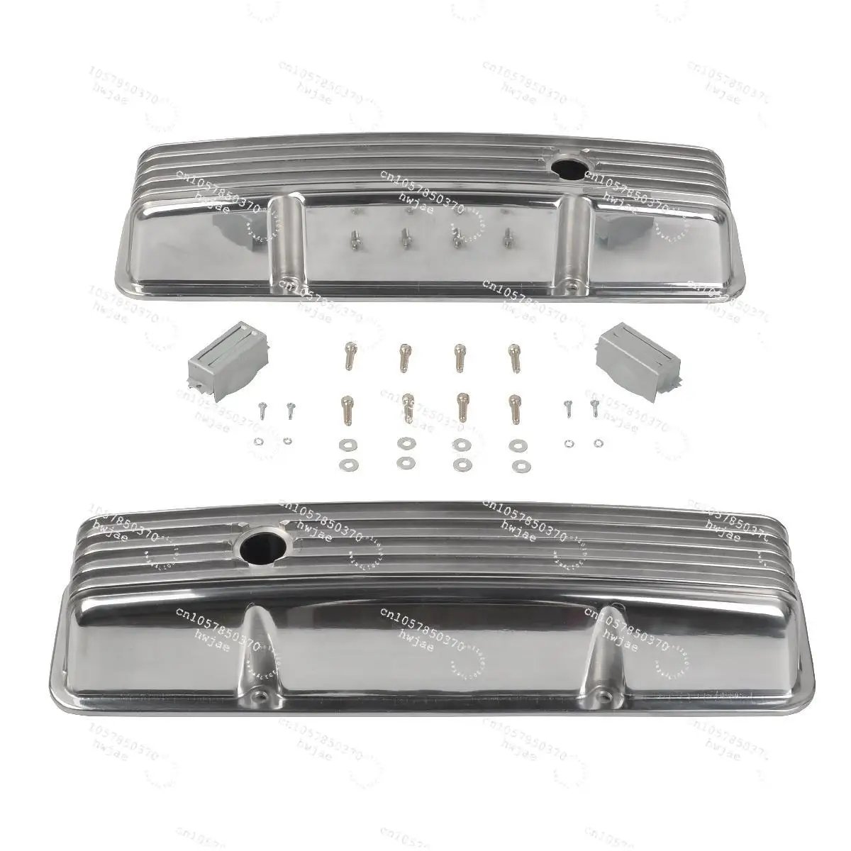 CNC Machined Dry Carbon Fiber High Fin Polished Valve Cover VA845 Compatible with SBC Chevrolet 283 327 350 400 1958-1986
