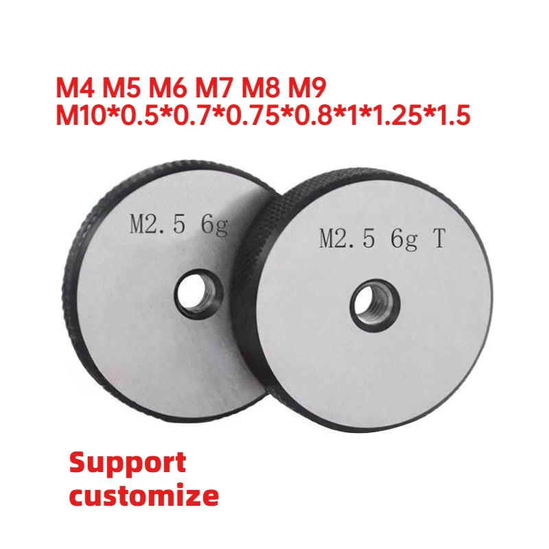 Thread Ring Gauge M4 M5 M6 M7 M8 M9 M10x 0.5x0.7x0.75x 0.8x 1x1.25 * 1.5 6g GO & NOGO