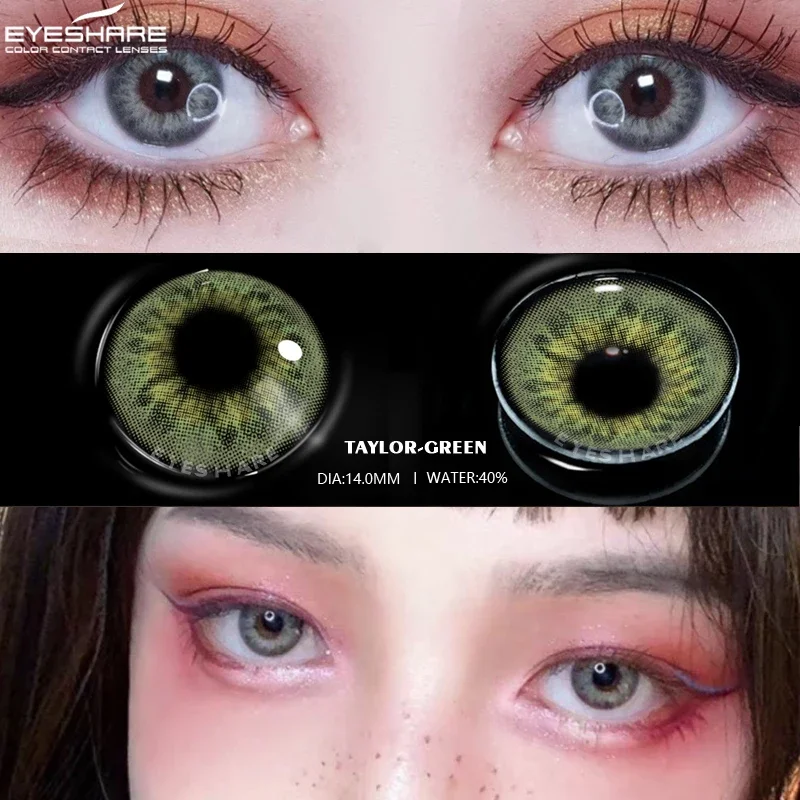 EYESHARE Color Contact Lenses for Eyes Cosmetic Colored Lenses Blue Gray Contact Lenses Eye Cosmetic Color Lens Eyes Beauty Eyes