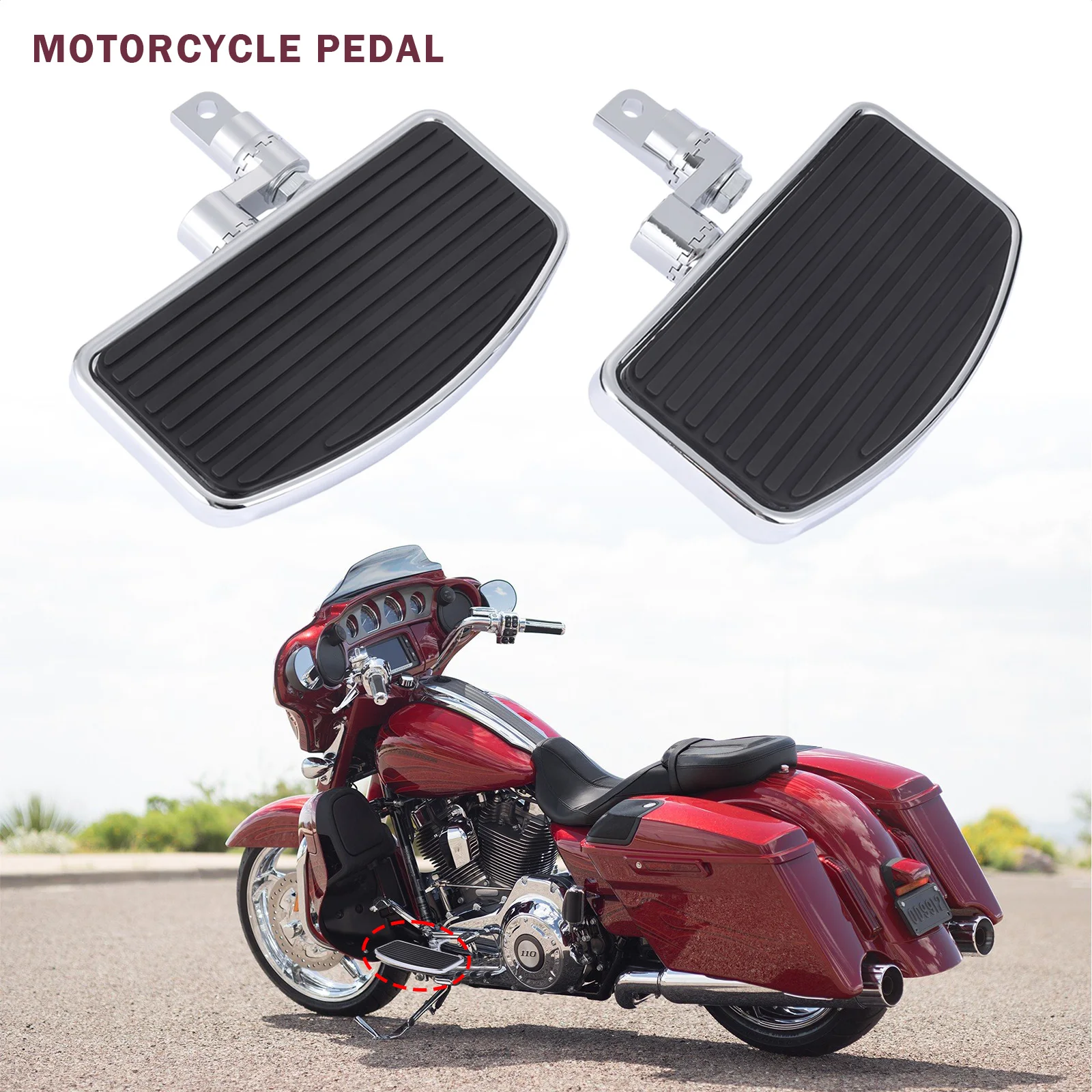 

Adjustable Motorcycle Footpegs Footrest Wide Floorboard Footboards For Harley Sportster XL883 1200 X48 72 Dyna Softail 2002-2021