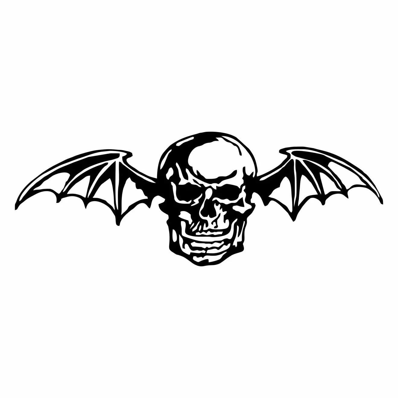 New Design Character Car Decal Revenge Sevenfold Skull Wing Cut Scratch Decal Decal Vinyl Car Decal Trim, 20cm