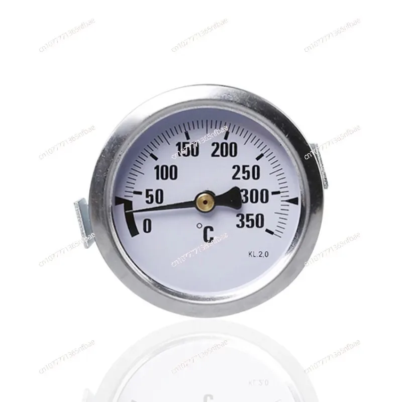 WYDB‑60Z Axial Capillary Temperature Gauge with Fixing Clip, 0‑350℃ Remote Reading Thermometer for Industrial Oven Furnace