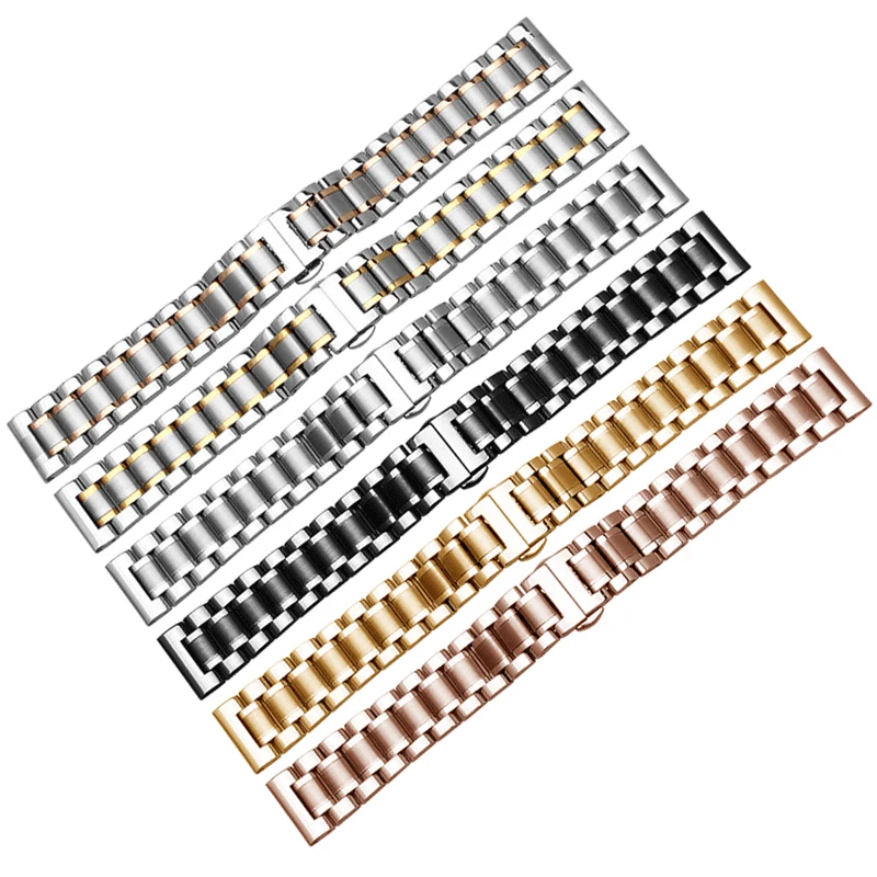 

Stainless steel watch strap suitable for Tissot Casio Longines King stainless steel butterfly buckle accessories