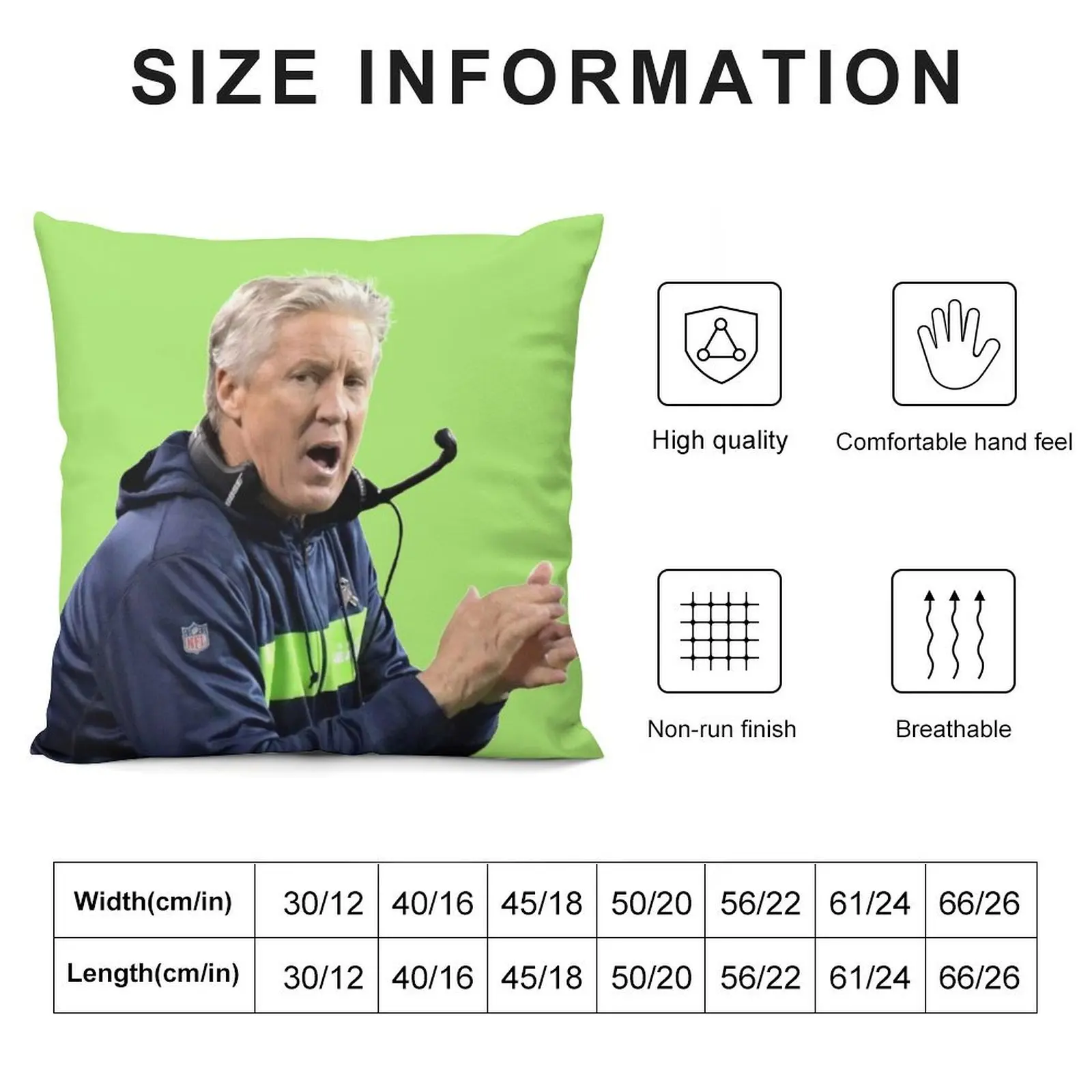 Pete Carroll chewing gum Throw Pillow Marble Cushion Cover Sofa Cushions pillow