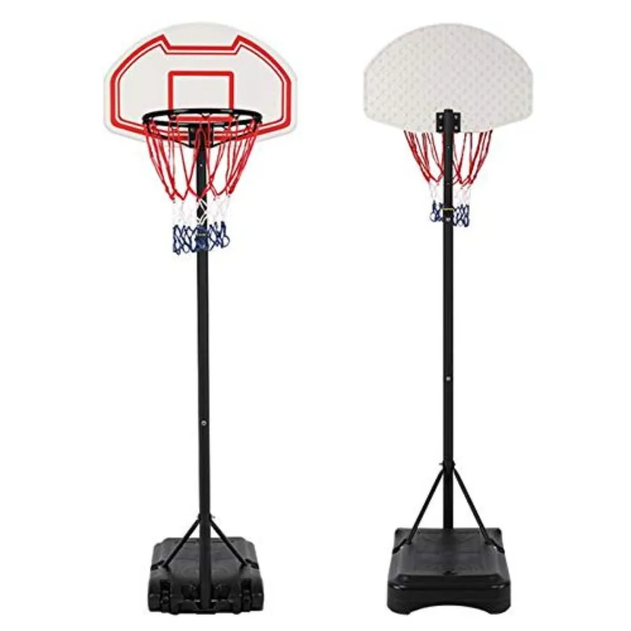 Portable Basketball Hoop System for Indoor and Outdoor Use: Freestanding Basketball Goal with Adjustable Height Removable Backb