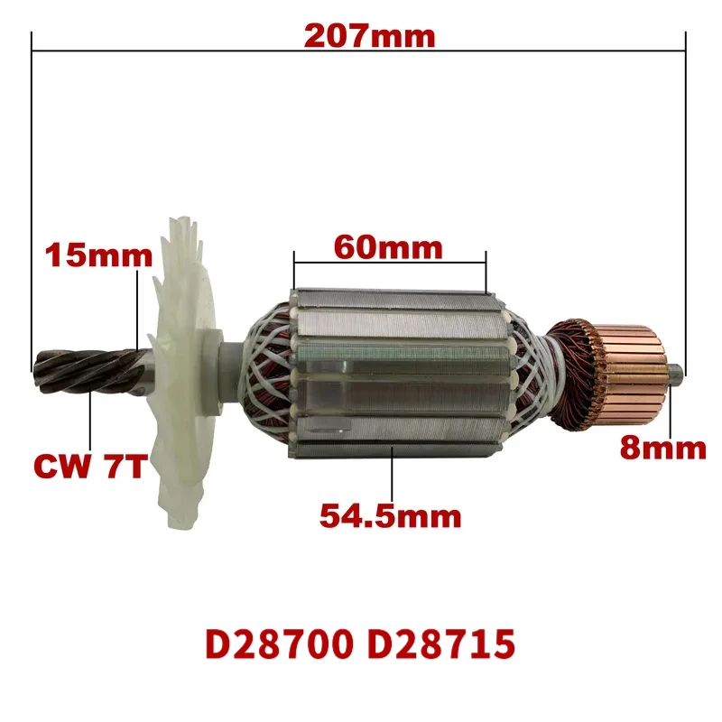 

Replacement Armature Rotor Anchor for DEWALT Cutting Machine D28715 D28700 AC 220V-240V Motor Part