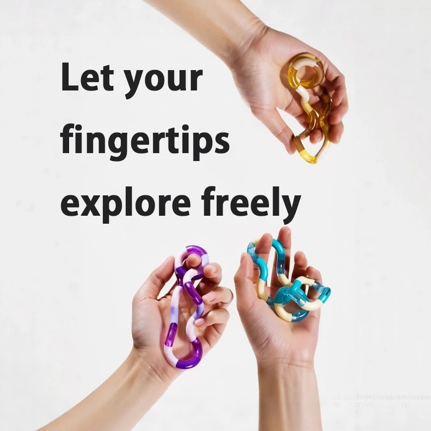 Plezier Educatief Twist Zintuiglijke Fidget Speelgoed Creatieve Adderende Twisty Knoop Keten Spinner Angst Stress Relief Speelgoed Kid Tiener Adhd