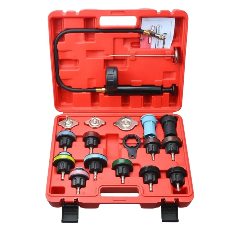 

Suitable for 18-piece aluminum alloy water tank leak detector, automobile cooling system tester, auto repair pressure gauge, pre