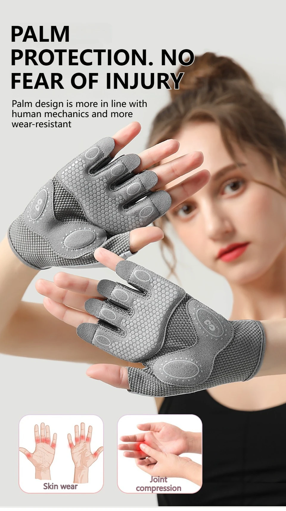 GTUBIKE 1 Paar neue Fahrradhandschuhe, Workout-Gymnastikhandschuhe für Männer und Frauen, Gewichtheben, fingerlose Handschuhe, Training, Übung, Fitness – Detail 20