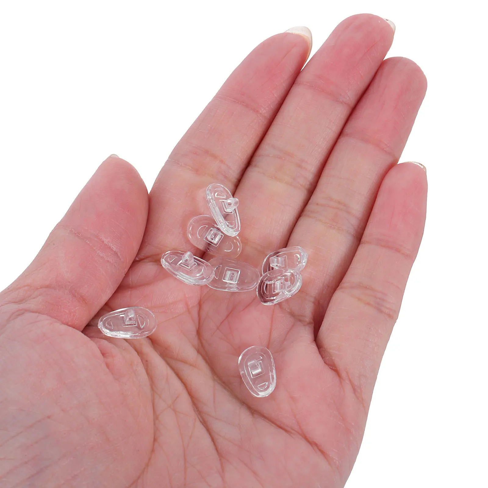 

8Pcs Soft Silicone Nose Pads Anti-Slip Eyewear Accessories Comfortable Fit Transparent Design Lightweight Silicone Pads