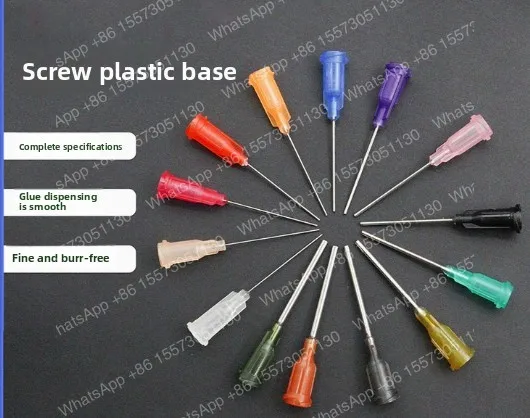 1000PCS 25mm screw needles, plastic socket points, stainless steel screws, dispensing needles, 1-inch dispensing machine needles