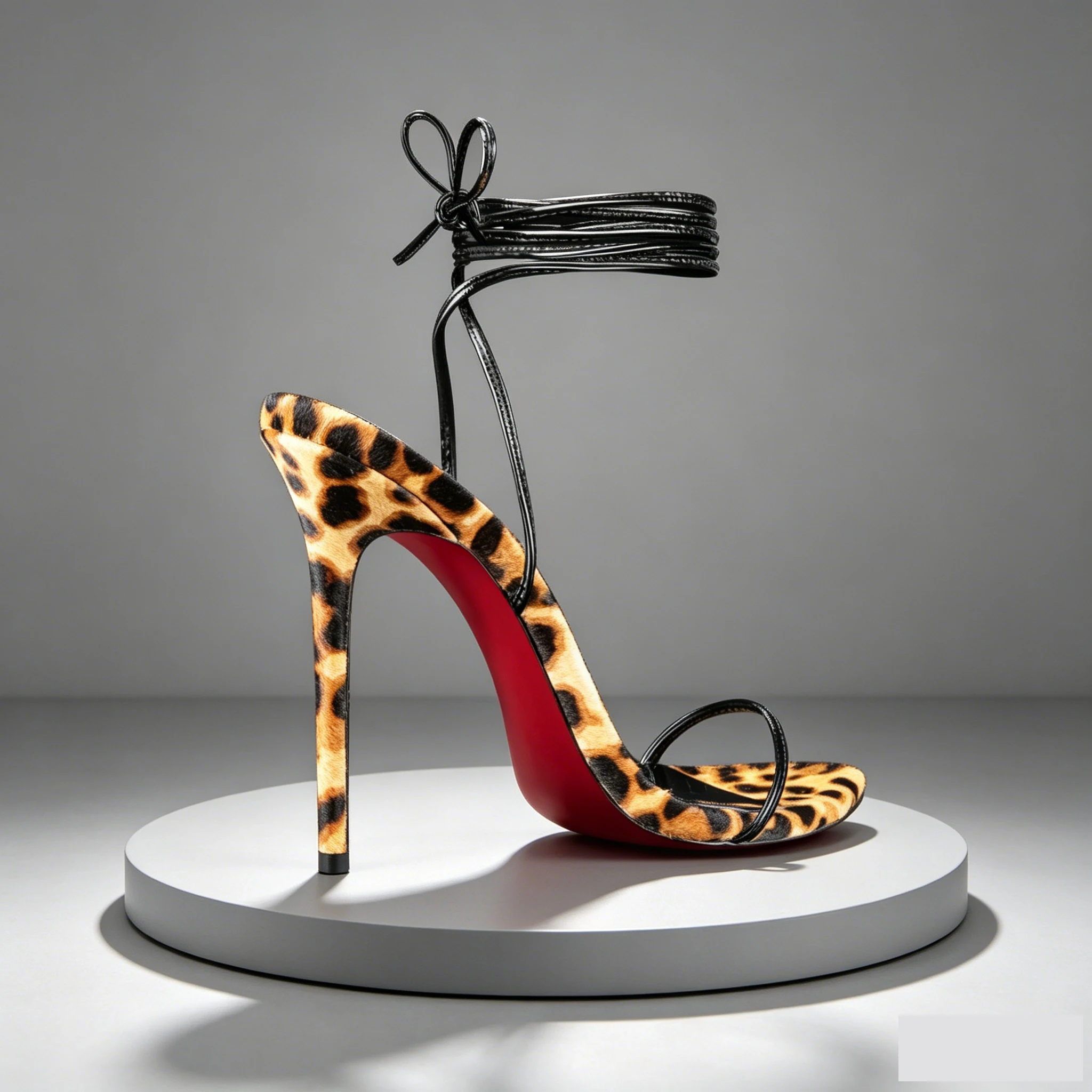 2026New Style Leopard Print Red-Soled High Heels (12cm) & Sexy Stiletto Sandals with Pointed Toes & Slim Straps (13cm)