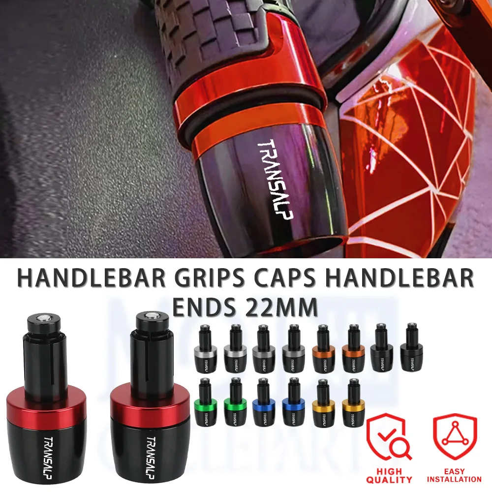 For Honda XL650 XL700 TRANSALP 600 650 700 1995-1998 1999 2000 2001 Motorcycle Handlebar Grips Handle Bar Cap End Plugs 7/8''