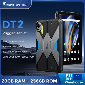[Dünya prömiyeri] Fossibot DT2 yeni orijinal 10.4 inç 4G sağlam Tablet 16GB + 256GB Android 13 adet tabletler 22000mAh çift SIM kart Wifi