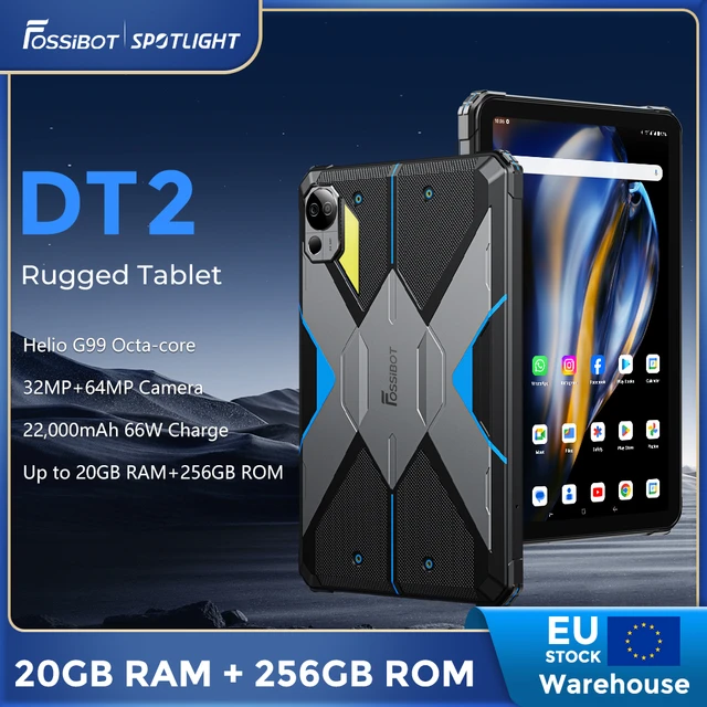 FOSSIBOT tablet pc dt2 4g rugged ip68 22000mah tablet 20gb+256gb 10.4 inch  dual sim card wifi6 original on AliExpress