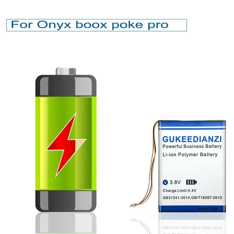 بطارية قارئ الكتب Poke pro E بقدرة 4600 مللي أمبير في الساعة لهاتف Onyx Boox Poke Pro، carta ذات سعة عالية