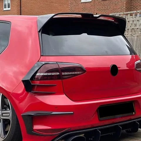 For VW Golf 7 MK 7 GTI R Oettinger 2013-2019 Car Top Tail Wings Fixed Wind Spoiler Rear Trunk Roof Sport Spoiler Wings Styling