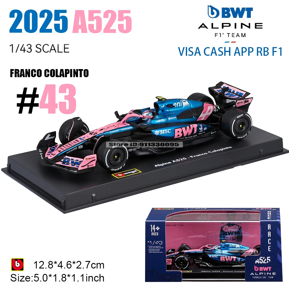 Bburago 1:43 2025 F1 Red Bull RB21 Japan Station #1 Verstappen #22